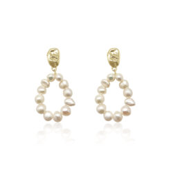 Coraline-Gold and Freshwater Pearl Drop Earring