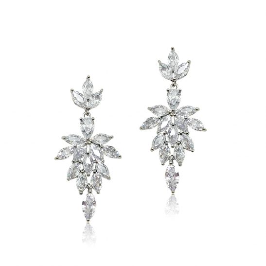 Crystal Drop Earrings Wedding|Seraphina|Jeanette Maree