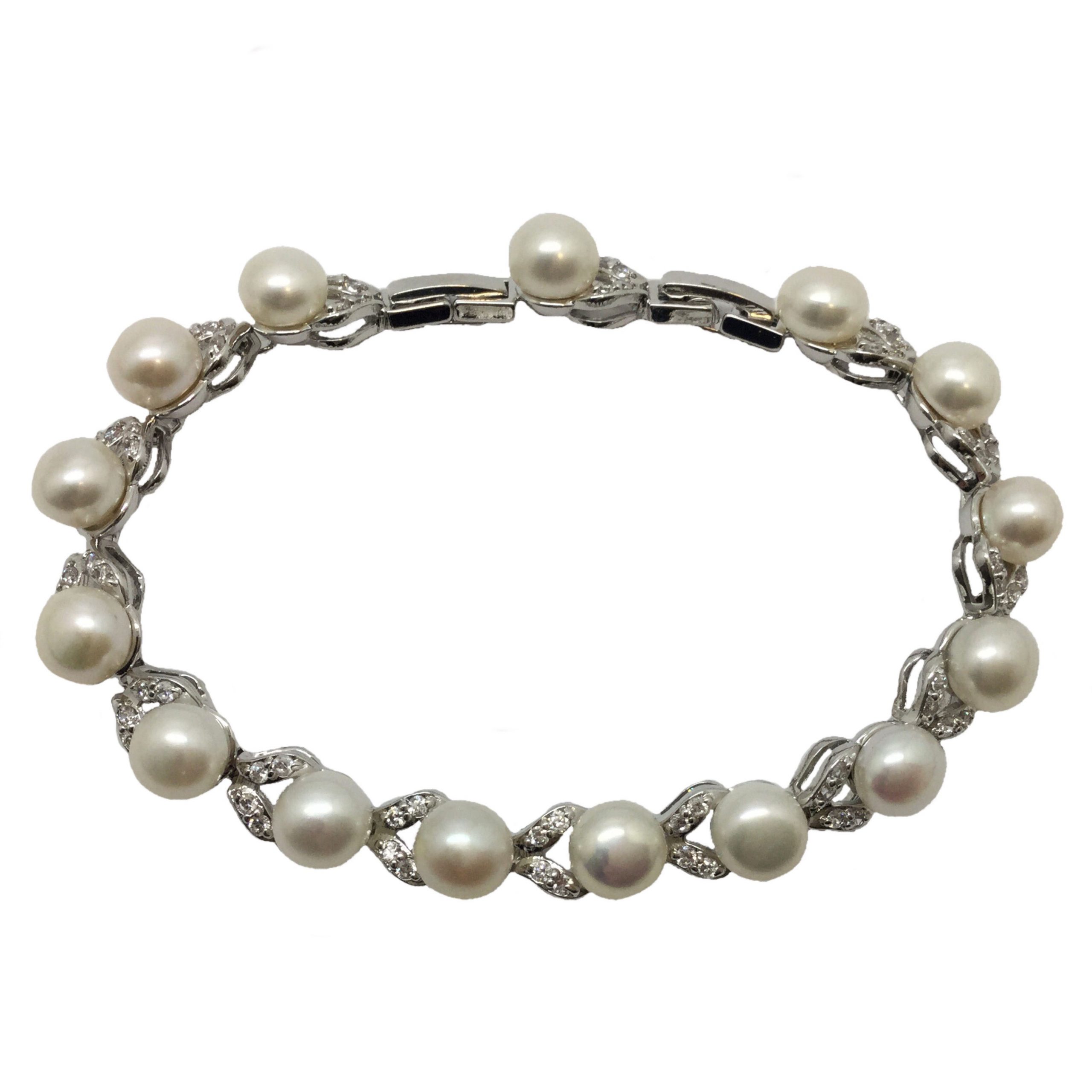 Silver Pearl Bracelet|Evie|Jeanette Maree|Shop Online