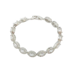 Rhonda-Silver Sparkly Bracelet