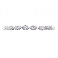 Monroe-Silver Diamond Bracelet