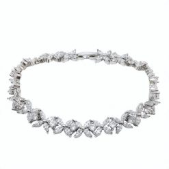 Della-Silver Diamond Bracelet