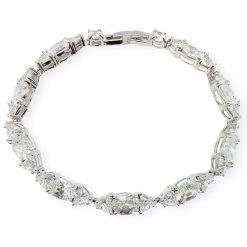 Janessa-Silver Diamond Bracelet