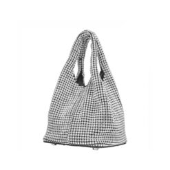 Charlene-Silver Glitter Clutch Bag