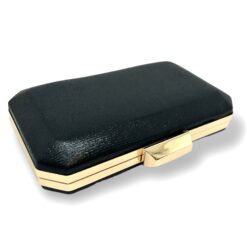 Talia-Black Gold Clutch Bag