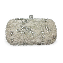 Elsbeth-Silver Pearl Clutch Bag