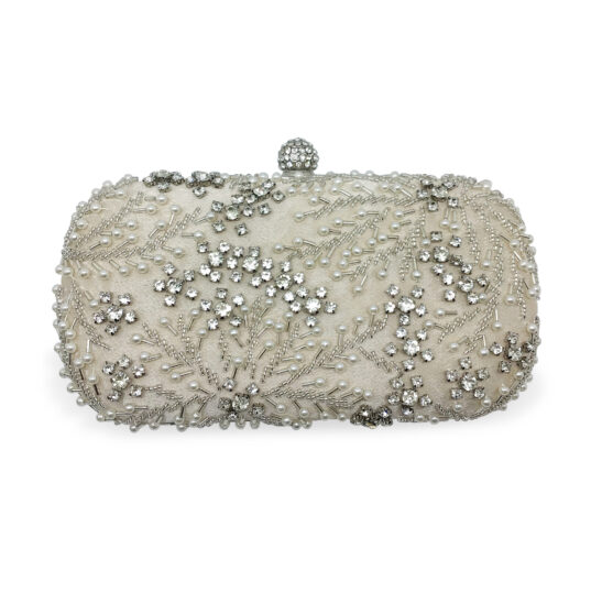 Silver Pearl Clutch Bag|Elsbeth|Jeanette Maree|