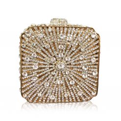 Holly-Gold Crystal Clutch Bag