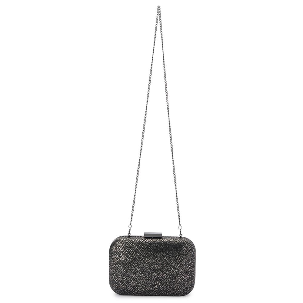 Black Silver Clutch Bag|Reign|Jeanette Maree|