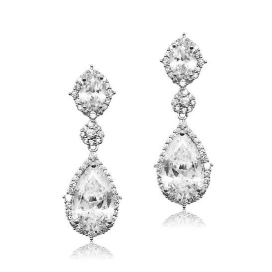 Crystal bridal earring from Jeanette Maree Melbourne E0072