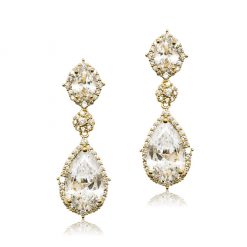 Maya-Gold Diamond Drop Earrings