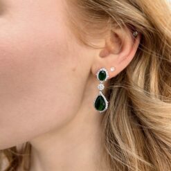 Maya – Emerald Drop Earrings