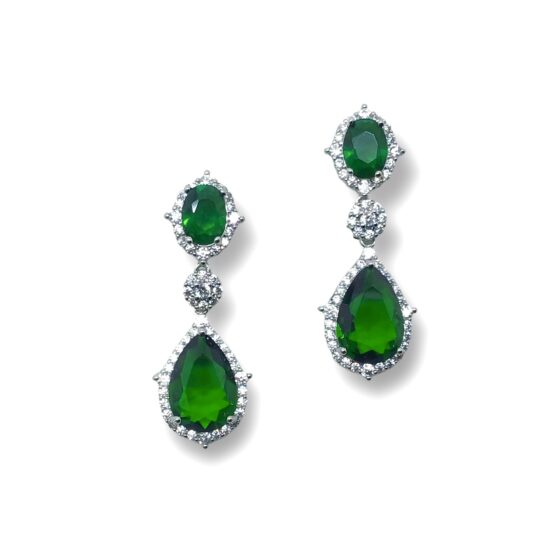 Emerald Drop Earrings|Maya|Jeanette Maree|Shop Online Now