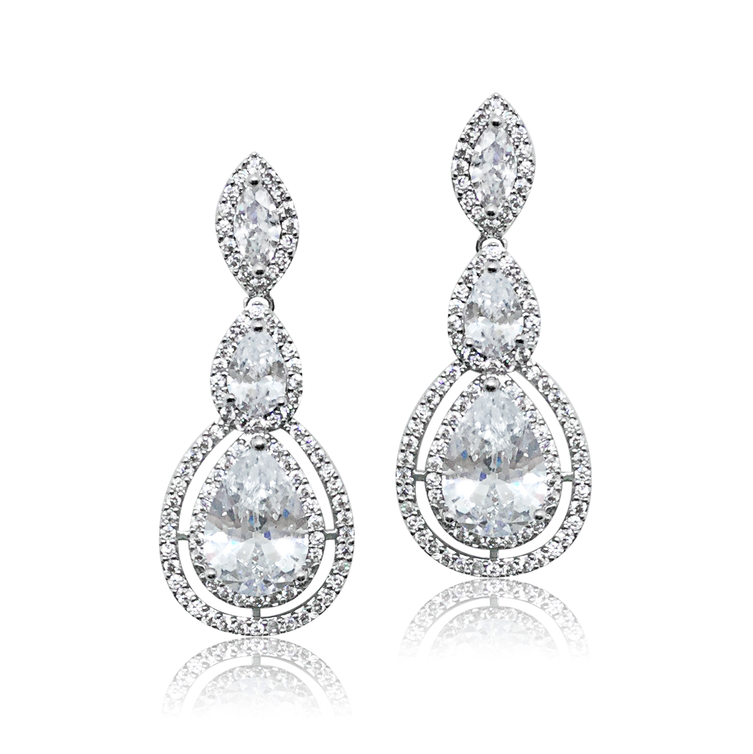 Diamond Drop Earrings|Kenzie|Jeanette Maree|Shop Online