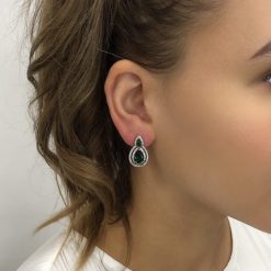 Winnie-Emerald Double Pear Earring