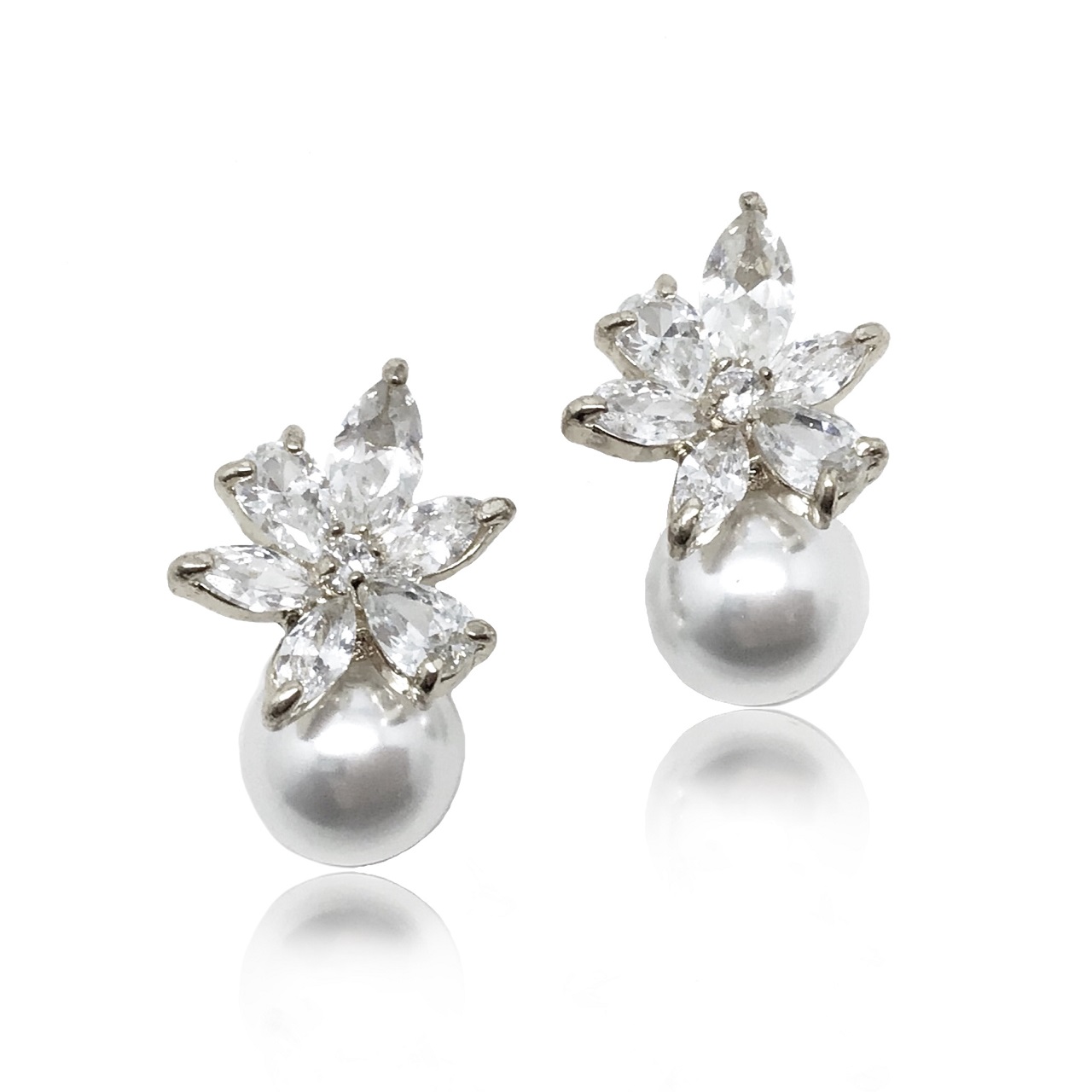 Silver and pearl earrings|Brandy|Jeanette Maree|Shop Online Now