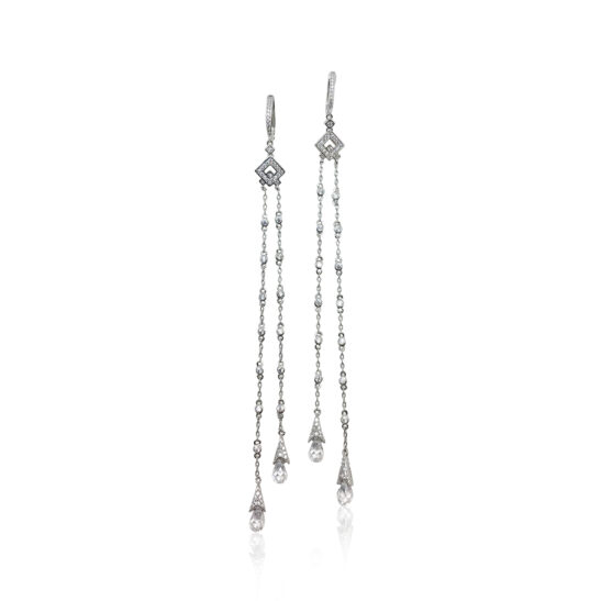 Long Chain Silver Earring|Lysette|Jeanette Maree|Shop Online Now