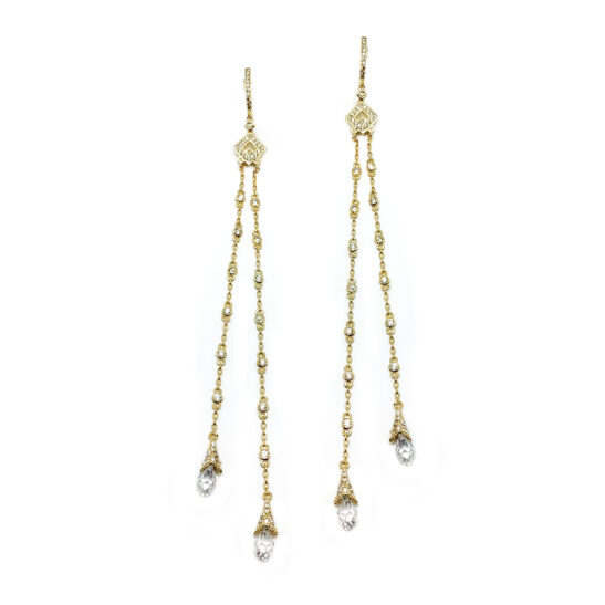 Long Chain Gold Earring|Lysette|Jeanette Maree|Shop Online Now