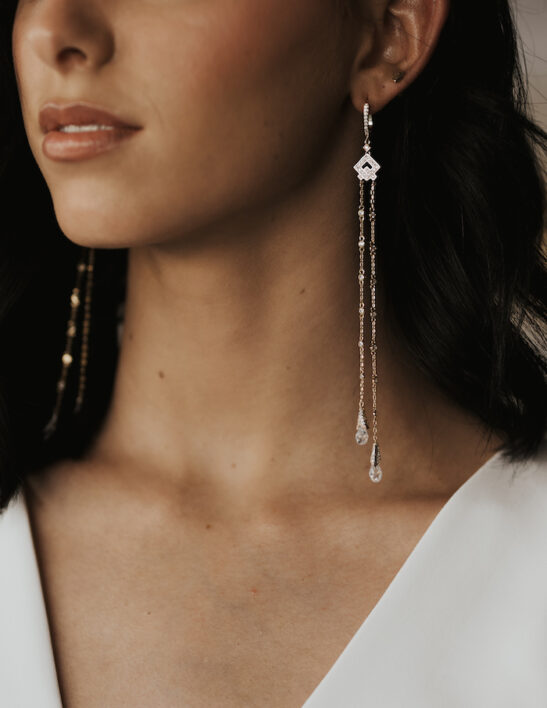 Long Chain Gold Earring|Lysette|Jeanette Maree|Shop Online Now