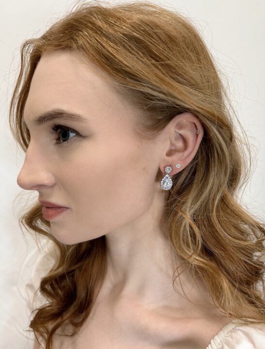 Cubic Zirconia Dangle Drop Earrings|Renata|Jeanette Maree