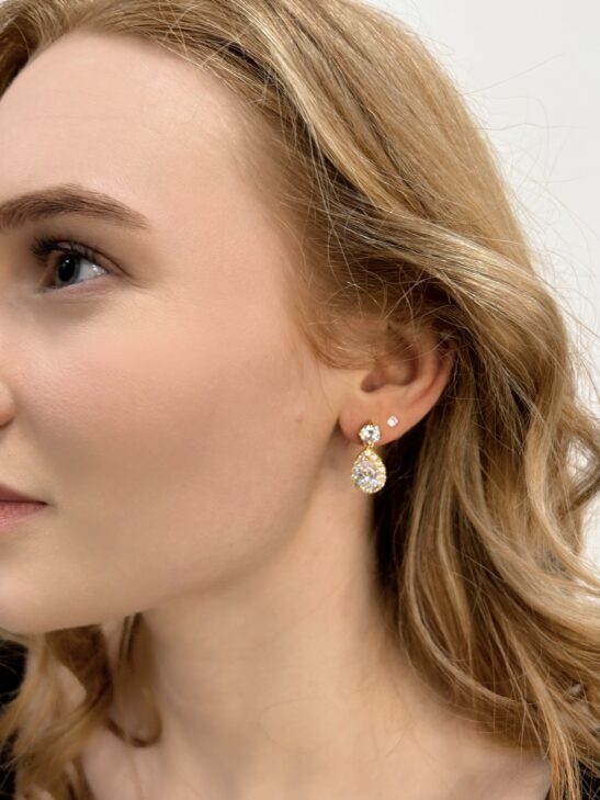 Zirconia Teardrop Earrings|Renata|Jeanette Maree