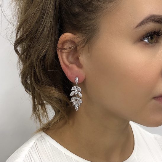 Made of the finest precision cut cubic zircons the quality of these pretties is noticeable at first glance. Intricately set crystals are joined together to create this stunning design. Finished in allergy and nickel free rhodium plating to add to a worry free day.