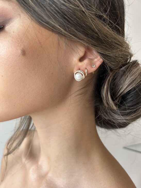Gold pearl earrings|Chanel|Jeanette Maree|Shop Online Now