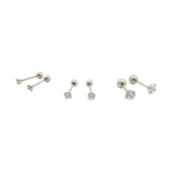 Kazi- Small silver stud earrings