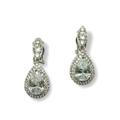 Juliana -Clip On Diamond Earrings