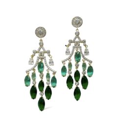 Raelle-Emerald chandelier Earring