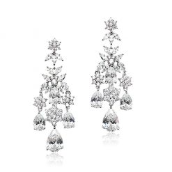 Monica-Crystal earrings dangle