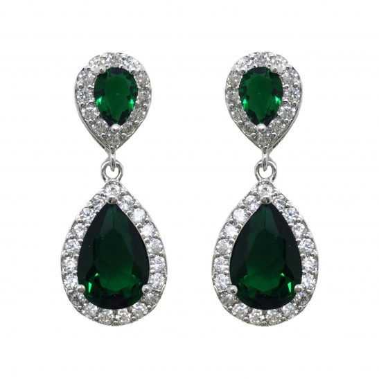 Leticia Emerald Crystal Earring|Leticia|Jeanette Maree|Shop Online Now