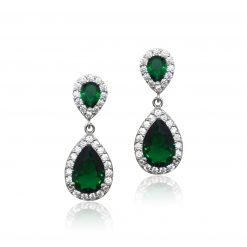 Leticia-Emerald Crystal Earring