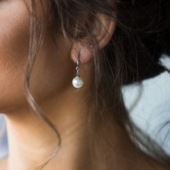 Rinaa-Pearl And Crystal Dangle Earrings