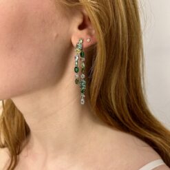 Jade – Mix Green Front Back Earring