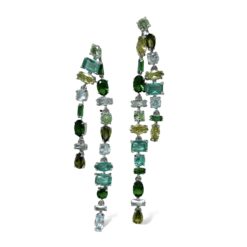 Jade – Mix Green Front Back Earring