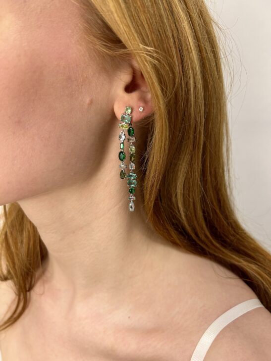 Mix Green Front Back Earring |Jade|Jeanette Maree