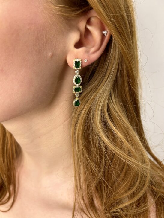 Aya Emerald Drop Earring |Aya|Jeanette Maree|Shop Online Now