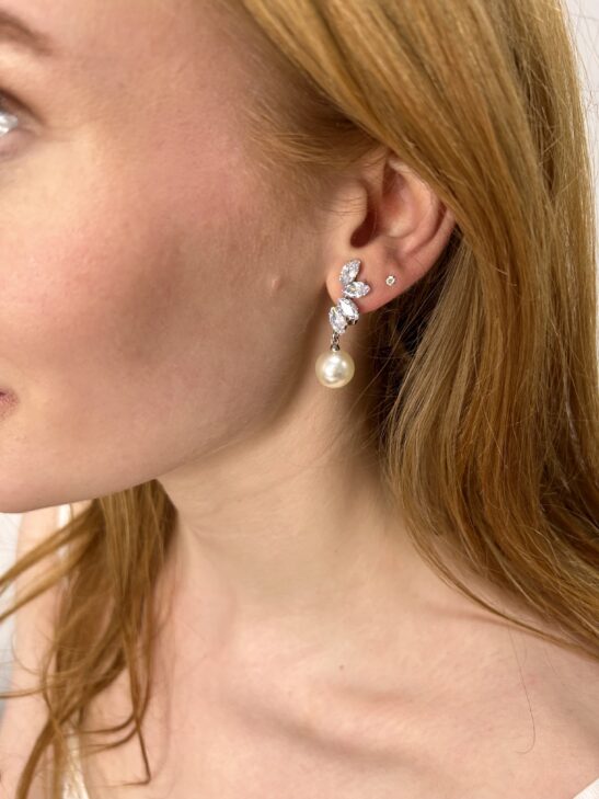 Clip On Pearl Drop Earrings|Estrella|Jeanette Maree
