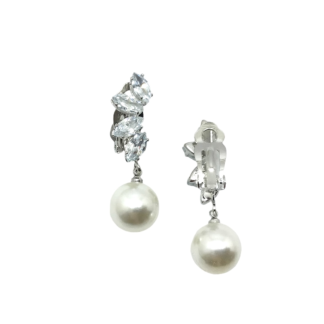 Clip On Pearl Drop Earrings|Estrella|Jeanette Maree
