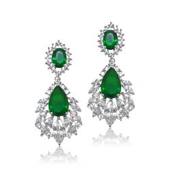 Rylan-Emerald Crystal Earring