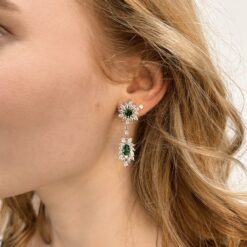 McKenna – Emerald Leaf Drop Earring
