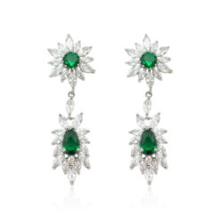 McKenna – Emerald Leaf Drop Earring