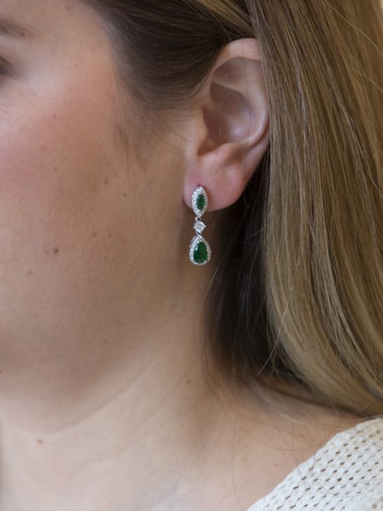 Small Emerald CZ Earring |Miami|Jeanette Maree|Shop Online Now