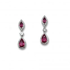 Miami-Small Red CZ Earring