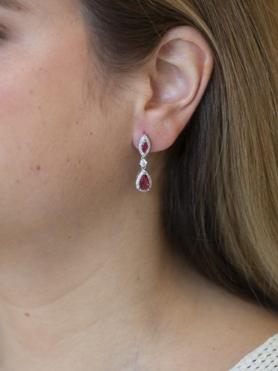 Small Red CZ Earring|Miami|Jeanette Maree|Shop Online Now