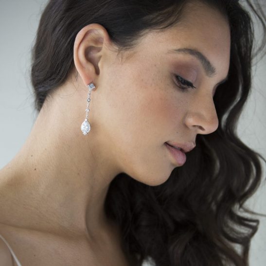 Diamond Long Earrings|Sonnet|Jeanette Maree|Shop Online