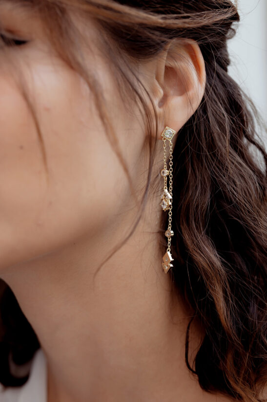 Simple Gold Drop Earrings |Olive|Jeanette Maree|Shop Online Now