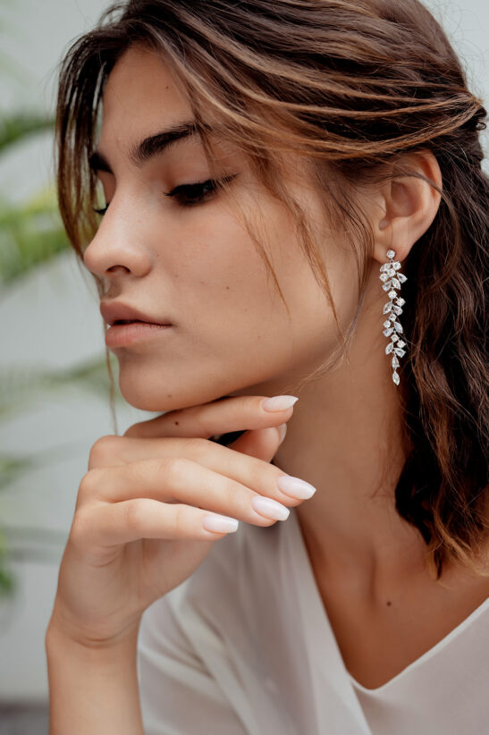 Crystal Bridal Earrings - Zinnia | Jeanette Maree