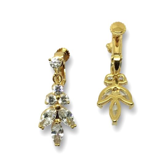 Gold Clip On Earrings|Carlotta |Jeanette Maree|Shop Online